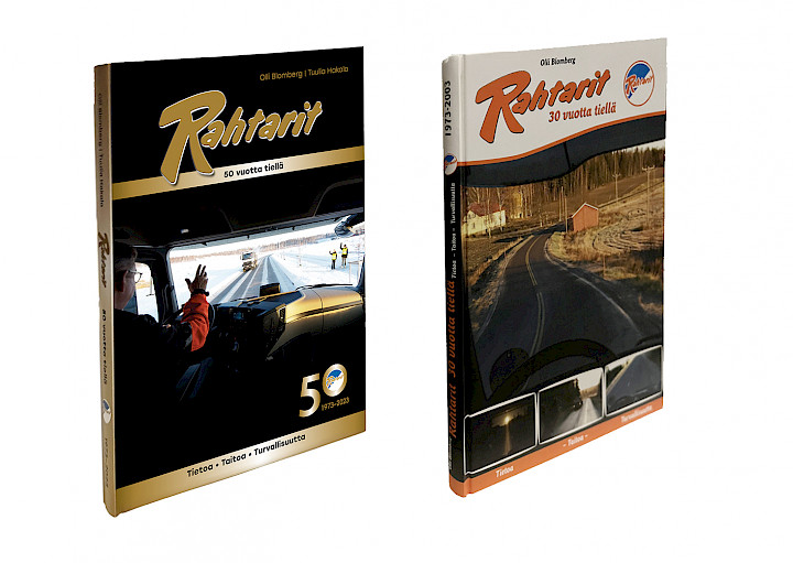 Rahtarit ry:n historiikkikirjat 30 vuotta ja 50 vuotta tiellä.